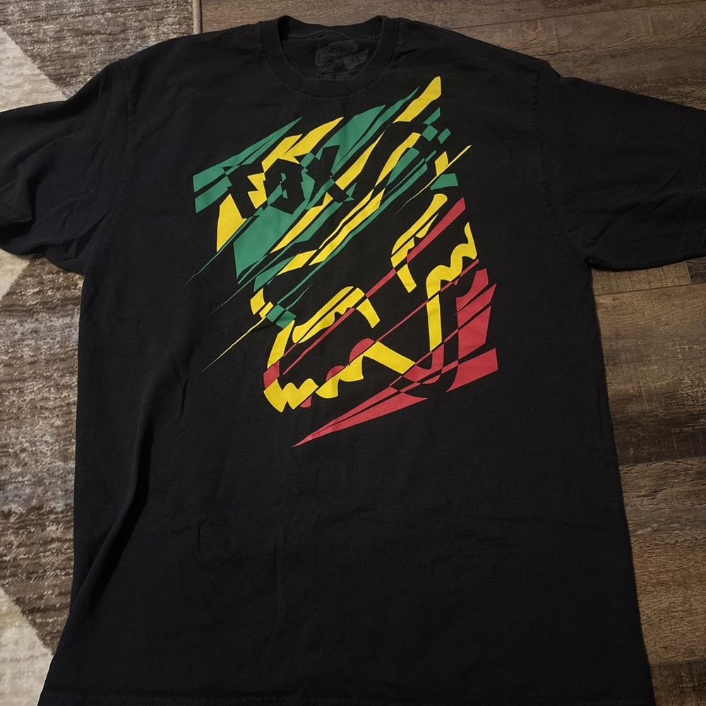 Fox Racing Mens T-Shirt XL Black Fox Head Logo Graphic 2010 Motocross